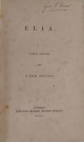 ELIA.  First Series and Second Series. 2 vols.set. New Edition.  ラム「エリア随筆」 正続2冊   背角革装幀（時代装幀）