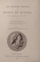 THE COLLECTED WRITINGS OF THOMAS DE QUINCEY. 
デ・クゥインシー集　14vols.set　背角革装幀　天金 (時代装幀）