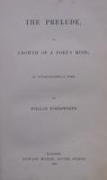 THE PRELUDE, Or Growth of a Poet's Mind; An Autobiographical Poem. 
 ワーズワース　「プレリュード 」 元装幀　初版初刷