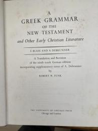 A GREEK GRAMMRA  OF THE NEW  TESUTAMENT　AND　OTHER EARIYCHRISTIAN