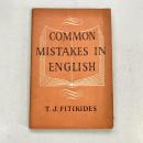 COMMON MISTAKES IN ENGLISH