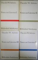 〈独文〉アドルノ文学ノート　Theodor W.Adorno　Noten zur Literatur 全4冊揃