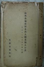 海外各地在留本邦人職業別人口表（大正十二年六月末現在調）