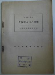 昭和15年　大阪府人口ノ速報