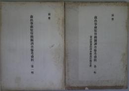 （別冊）歳出事前監督機関調査参考資料（第一輯）・　歳出事前監督機関調査参考資料（第二輯）（会計検査院河本検査官報告書）　第一・二輯の2冊