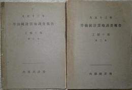 大正十三年　労働統計実地調査報告　工場の部　2冊揃