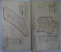 明治31年　土地分裂御届・土地分裂野取図　信夫郡金谷川村