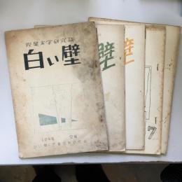 白い壁　2,4,6,7,8号の5冊セット (画像は表紙5冊ひとまとめと目次号順）