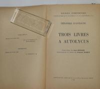 THEOPHILE D’ANTIOCHE TROIS LIVRES A AUTOLYCUS