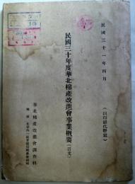  民国30年度　華北棉産改進会事業概要（日文）