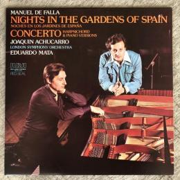 LPレコード★ファリャManuel De Falla「スペインの庭の夜Nights In The Gardens Of Spain」「協奏曲Concert」RVC-2228(RL-31329) 日本盤