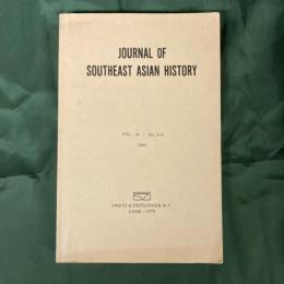 JOURNAL OF SOUTHEAST ASIAN HISTORY vol.10 No.2-3 1969 (reprint)