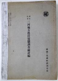 興安北省三河地方農村實態調査統計編 ＜北經調査刊行書15＞