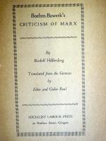 （英文）　Boehm-Bawerk's criticism of Marx