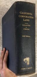 California Corporation Laws <1949Edition> 1950年補足冊子付