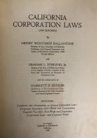 California Corporation Laws <1949Edition> 1950年補足冊子付