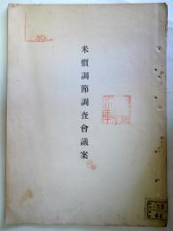 米価調節調査会議案　