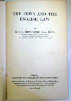 The Jews and The English Law