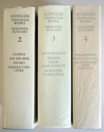 （独文）SCHILLER :SAMTLICHE WERKE. BERLINER AUSGABE VOLUME 2・3・4　（シラー全集　ベルリン版全10巻の内2・3・4巻）の3冊