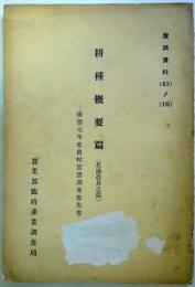 耕種概要篇　（北満農具之部）　：康徳元年度農村実態調査報告書　　＜産調資料(45)ノ(16)＞