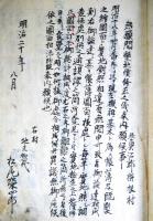 北魚沼郡横根村　農地関係古文書　9点　（明治20～26年）