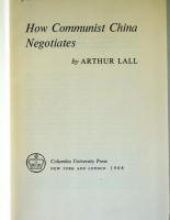 （英文）HOW COMMUNIST CHINA NEGOTIATES
