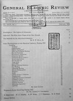 「GENERAL ELECTRIC REVIEW」INDEX TO VOL.29 N0.1-12 General Electric Company 1926