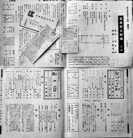 戦中戦時　文学座公演プログラム/チケット半券/新聞切抜16種　於・築地国民新劇場　昭和17〜18年頃