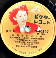 SPレコード　流行歌「処女峰/百万弗のゑくぼ」歌・乙羽信子　盤面良好　日本ビクター　昭和20年代