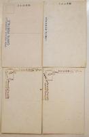 絵葉書　カラー写真版4枚　水着・新潟海水浴場・小松島海水浴場　戦前