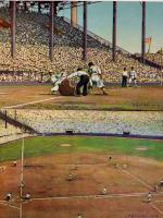 甲子園野球大会絵葉書　カラー写真版5枚袋付　朝日新聞社　昭和12年