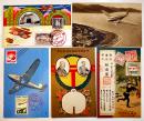 郵便創初五十年記念/帝国郵便開設五拾年紀念絵葉書　カラーイラスト他5枚　大正10年
