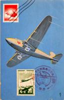 郵便創初五十年記念/帝国郵便開設五拾年紀念絵葉書　カラーイラスト他5枚　大正10年