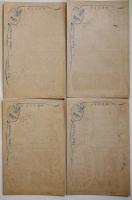 郵便開始五十周年記念絵葉書B　カラー写真版4枚　袋付　大正10年