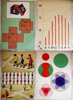 生活指導「新制小学算術教育掛図」B2判全カラー12枚　大阪集畫堂発行　戦前