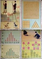 生活指導「新制小学算術教育掛図」B2判全カラー12枚　大阪集畫堂発行　戦前