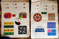 国民学校色彩指導用掛図　初等科第三,第四学年用(各82×60㎝4枚綴り2種)　文部省著作　東京書籍(株)発行　昭和17年