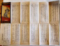 撫順炭礦概要（リーフレット）撫順附近図入　拡げたサイズ53×39㎝両面印刷　南満洲鉄道(株)　昭和6年