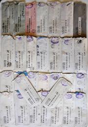 森永製菓株式会社出し同一人宛エンタイヤ(封書30通葉書3通全て中身入)東京市芝区・大阪市東区　大正2〜3年