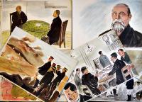 戦時紙芝居「一億楠公」全20枚揃い　脚本・納富康之/絵画・小谷野半二　日本教育画劇(株)　昭和19年