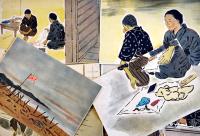 戦時紙芝居「海の母」全24枚揃い　永見隆二・原作/小谷野半二・絵画　日本教育画劇(株)　昭和18年