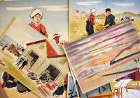 戦時紙芝居「國思ふ」全23枚揃い　提供・産業組合中央会/脚本・鈴木景山/絵画・浦田重雄　日本教育画劇(株)　昭和18年