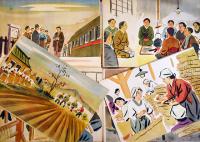 戦時紙芝居「國思ふ」全23枚揃い　提供・産業組合中央会/脚本・鈴木景山/絵画・浦田重雄　日本教育画劇(株)　昭和18年