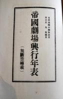 帝劇十年史　杉浦善三著　A5判初版カバ痛み　肖像写真多　玄文社　大正9年