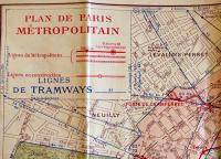 A.ルコントによるパリ首都圏新計画地図 49×38㎝両面印刷　表紙「佛國巴里諏訪旅館」名入表紙付　1930年代