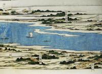 複製　調布玉川惣畫圖　相澤伴主作/長谷川雪堤画　外箱桐箱(34.5×9×8.5㎝)入巻子本美品　多摩市教育委員会　昭和63年