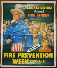 (復刻)第一次世界大戦のプロパガンダポスターポスター「FIRE PREVENTION WEEK(火災予防週間)」ポスター