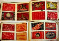 マッチ燐寸燐票ペーパー122枚貼込帖　台紙17×9㎝　輸出/朝鮮/中国/軍人/石鹸/軍艦/猫/他　明治刷り