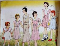 「LES NOUVEAUTES」子供服カタログ　30×22㎝カラー含18p少シミ有り　大阪(株)田村駒商店　昭和9年
