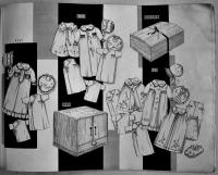 「LES NOUVEAUTES」子供服カタログ　30×22㎝カラー含18p少シミ有り　大阪(株)田村駒商店　昭和9年